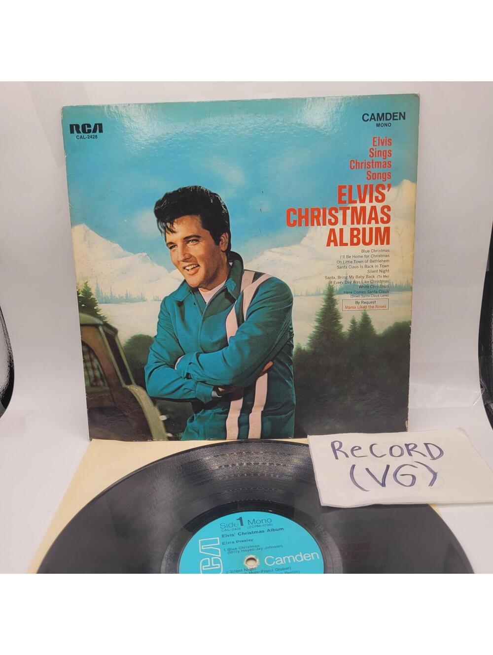Elvis Christmas Album LP Vinyl Record 1970) MONO RCA Camden VG